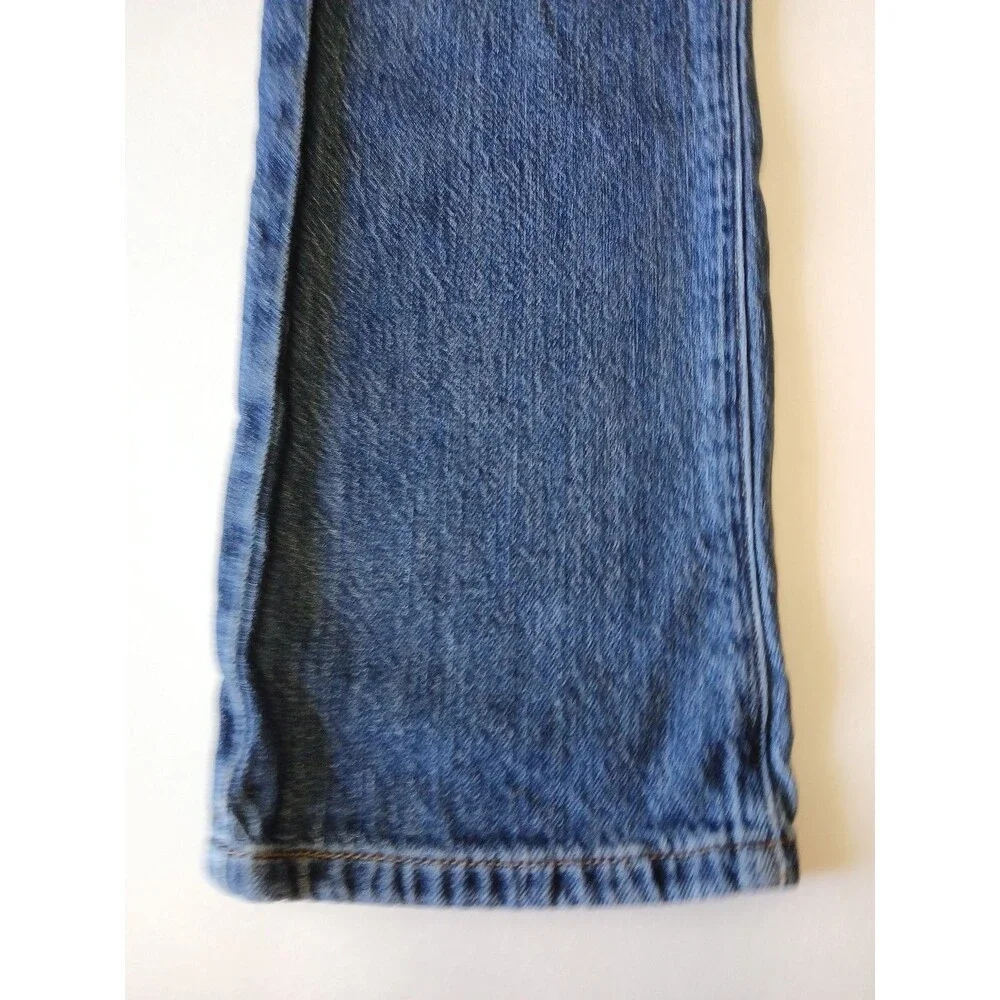 Abercrombie Kids Loose Jeans 5/6 Regular Dark Wash Elastic  Adjustable Waist - Picture 7 of 16